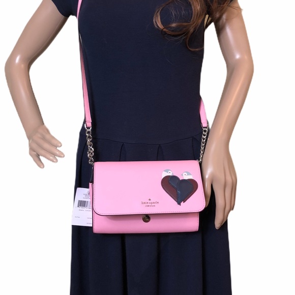 Kate ♠️Spade Small Flap Crossbody Bag Love Birds - Picture 2 of 9